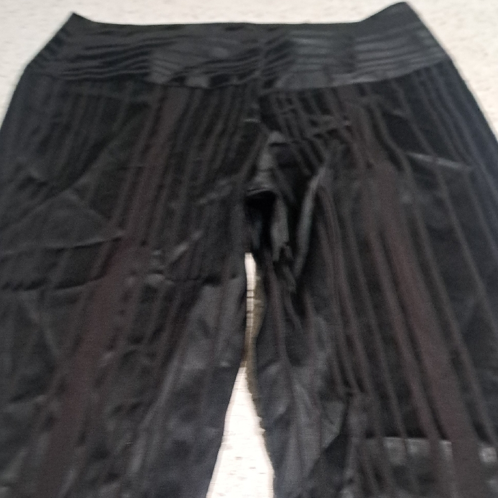 Vintage Cache Black Straight Leg Striped Pants